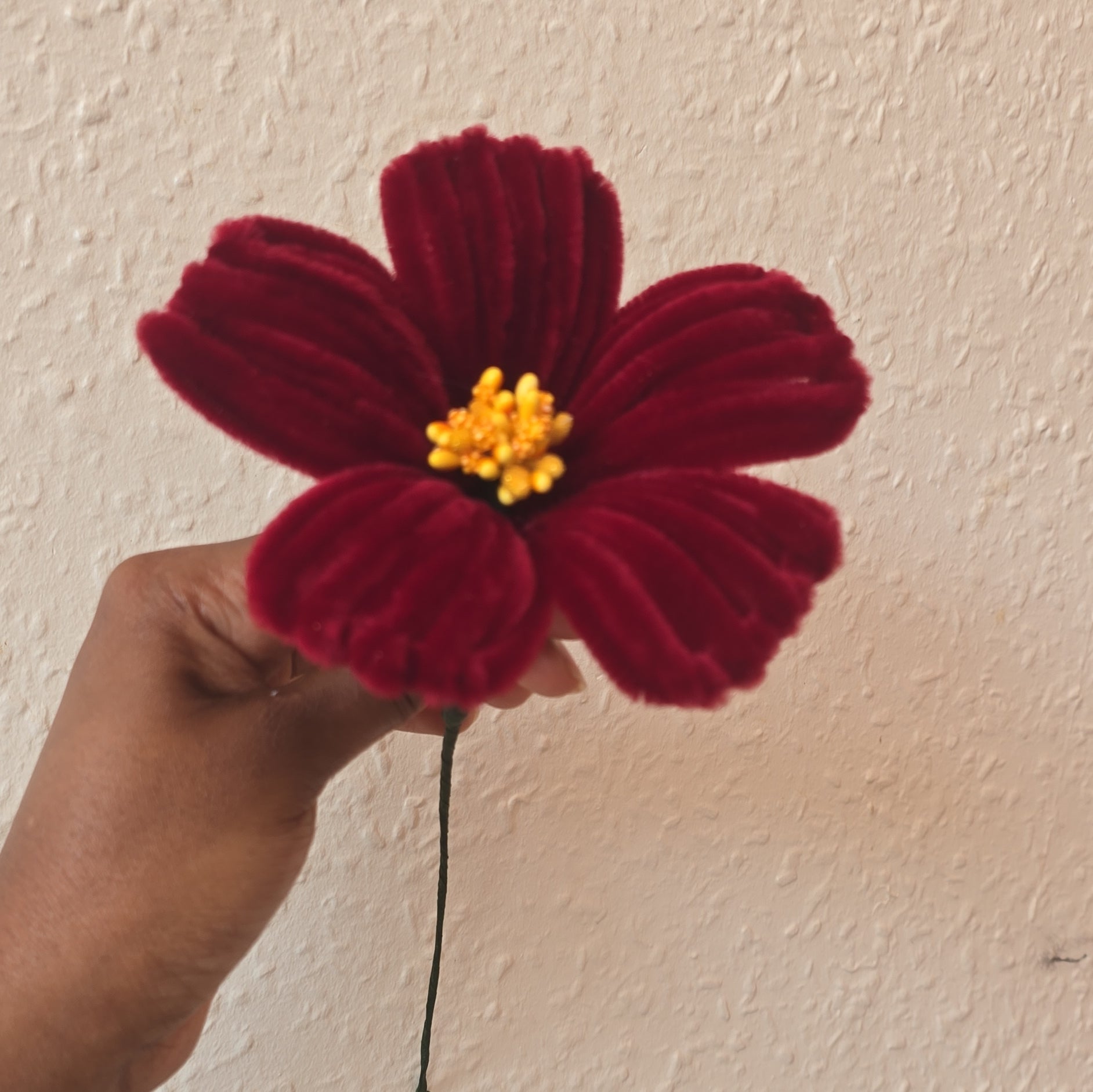 Handmade Chenille Flowers – Elegant Artificial Floral Stems